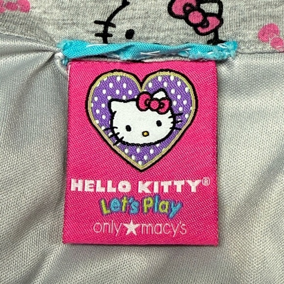 Hello Kitty Heather Gray Let's Play Puffer Vest Graphic Snap Toddler Size 3T - Picture 9 of 14